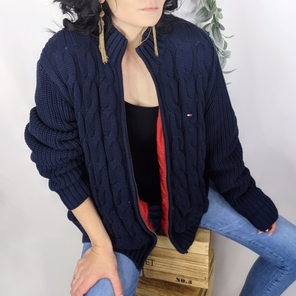 Tommy Hilfiger Sweaters - TOMMY HILFIGER menswear cableknit cardigan cts2